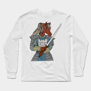 Horse Samurai Long Sleeve T-Shirt